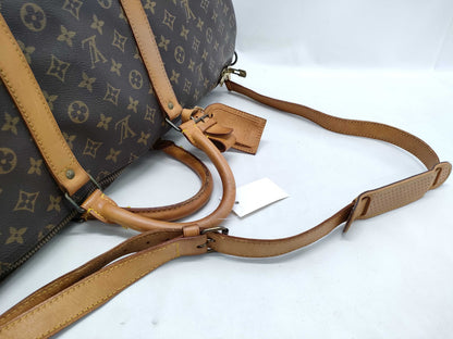 LOUIS VUITTON VI8911 Monogram M41412 Keepall Bandouliere 60 Sterling Silver Boston Bag with Padlock