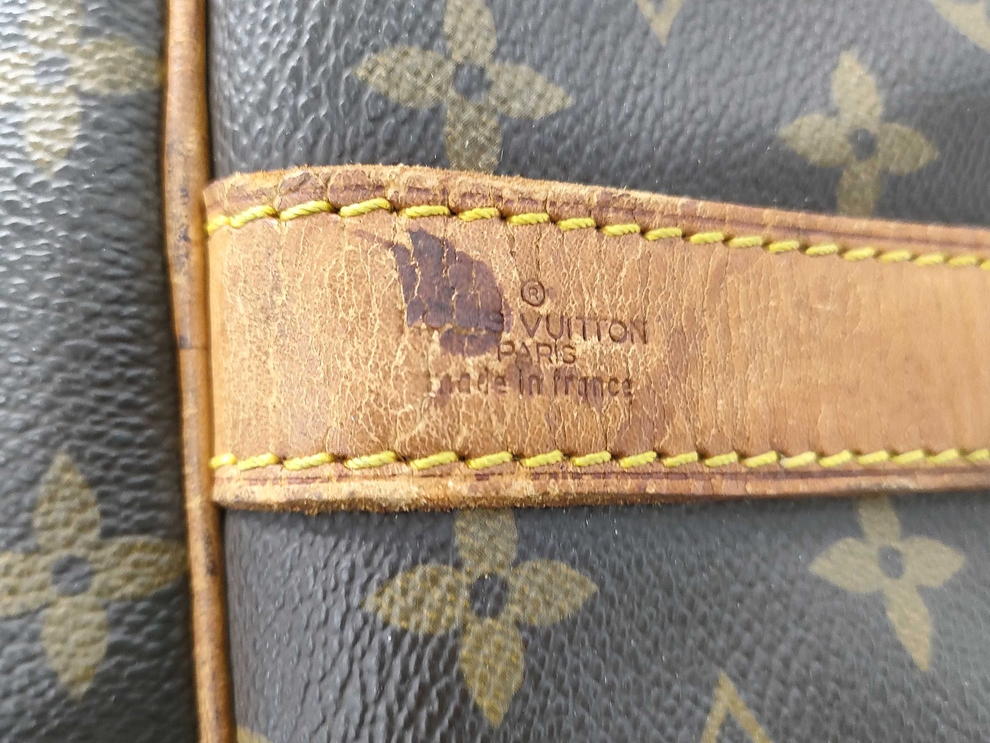 LOUIS VUITTON VI8911 Monogram M41412 Keepall Bandouliere 60 Sterling Silver Boston Bag with Padlock