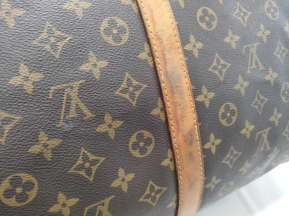 LOUIS VUITTON VI8911 Monogram M41412 Keepall Bandouliere 60 Sterling Silver Boston Bag with Padlock