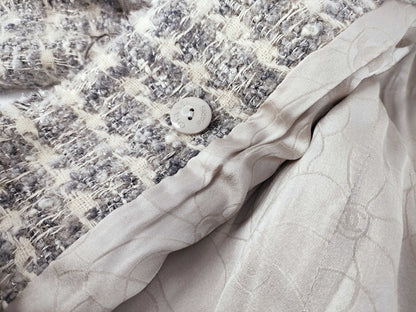 (10462_0149) CHANEL 05A Tweed Coat Jacket