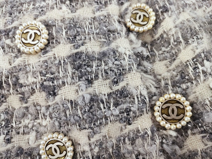 (10462_0149) CHANEL 05A Tweed Coat Jacket