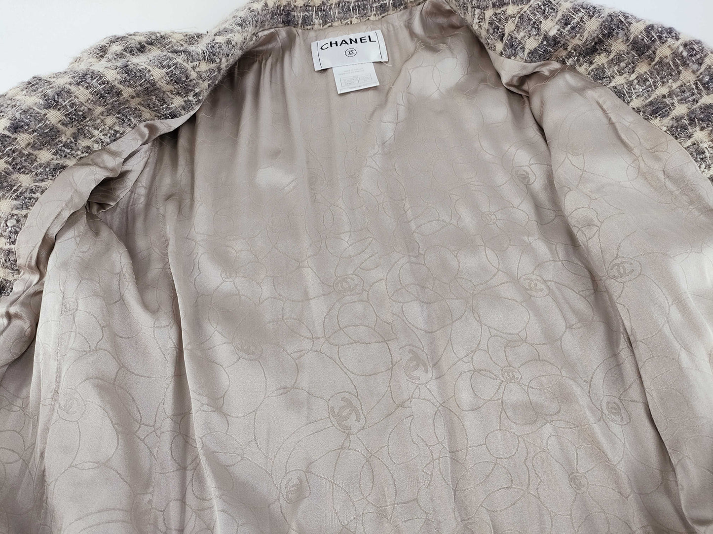 (10462_0149) CHANEL 05A Tweed Coat Jacket