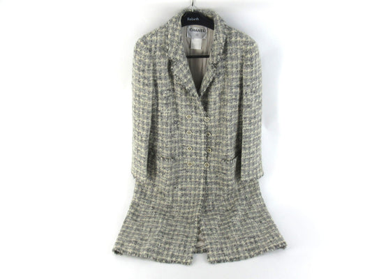 (10462_0149) CHANEL 05A Tweed Coat Jacket