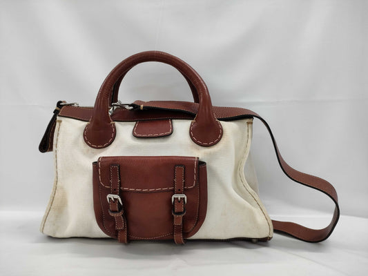 Chloe Leather x Canvas 2-Way Shoulder Bag