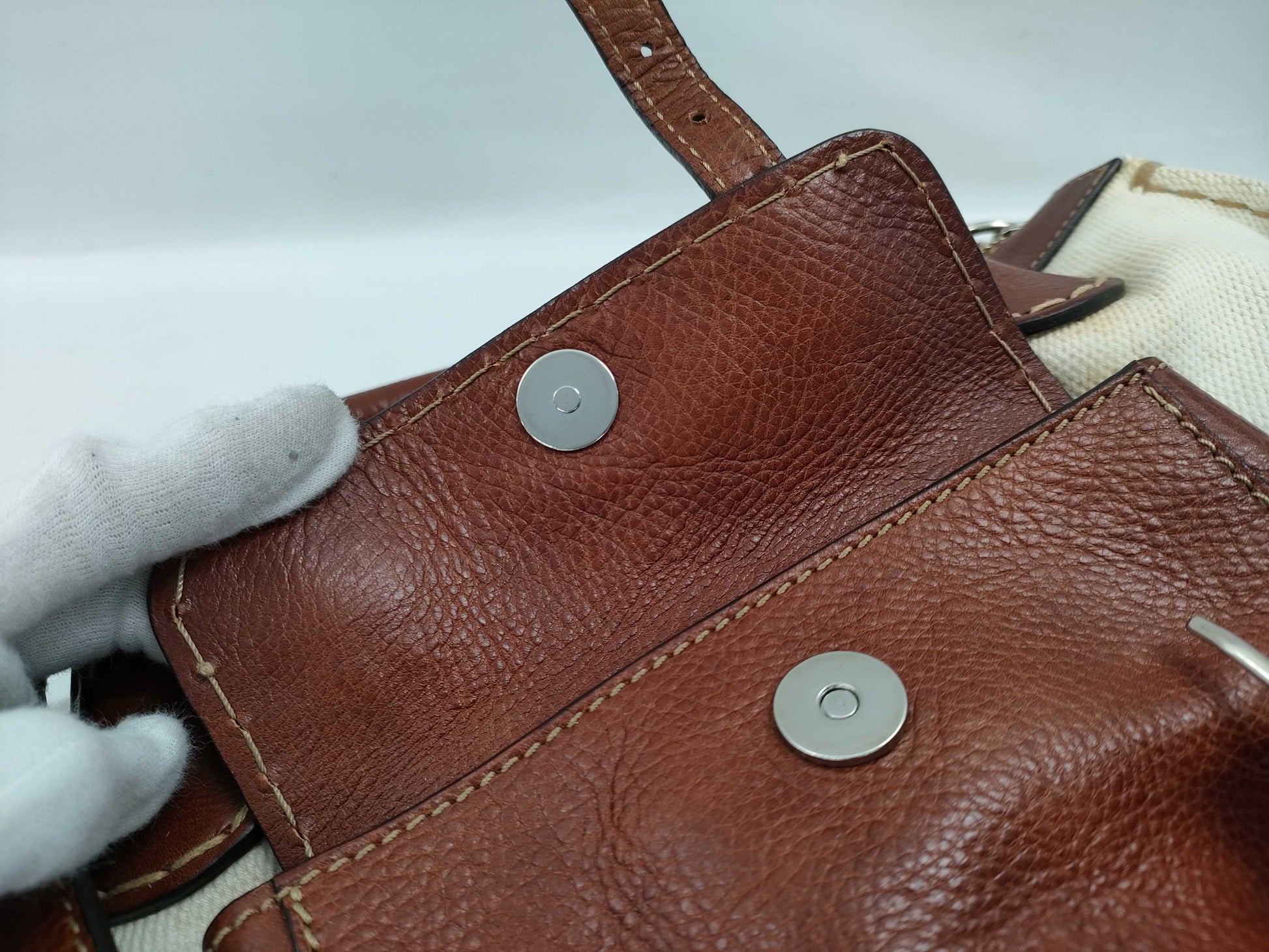 Chloe Leather x Canvas 2-Way Shoulder Bag