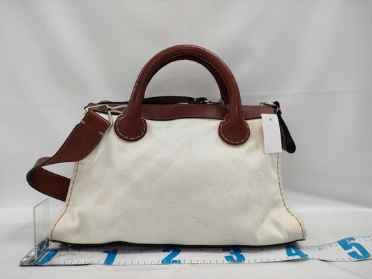 Chloe Leather x Canvas 2-Way Shoulder Bag