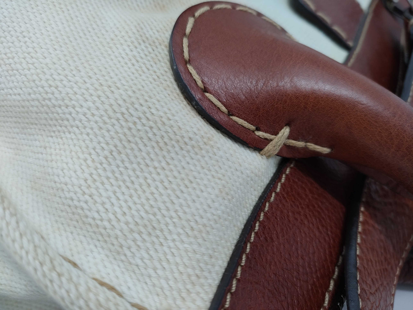 Chloe Leather x Canvas 2-Way Shoulder Bag