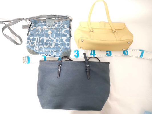 COACH 3-Piece Zip Tote Bag: 6528 Leather, 9267 Signature, 2176