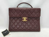 CHANEL Caviar Skin Coco Mark Briefcase with Gold Hardware Handbag