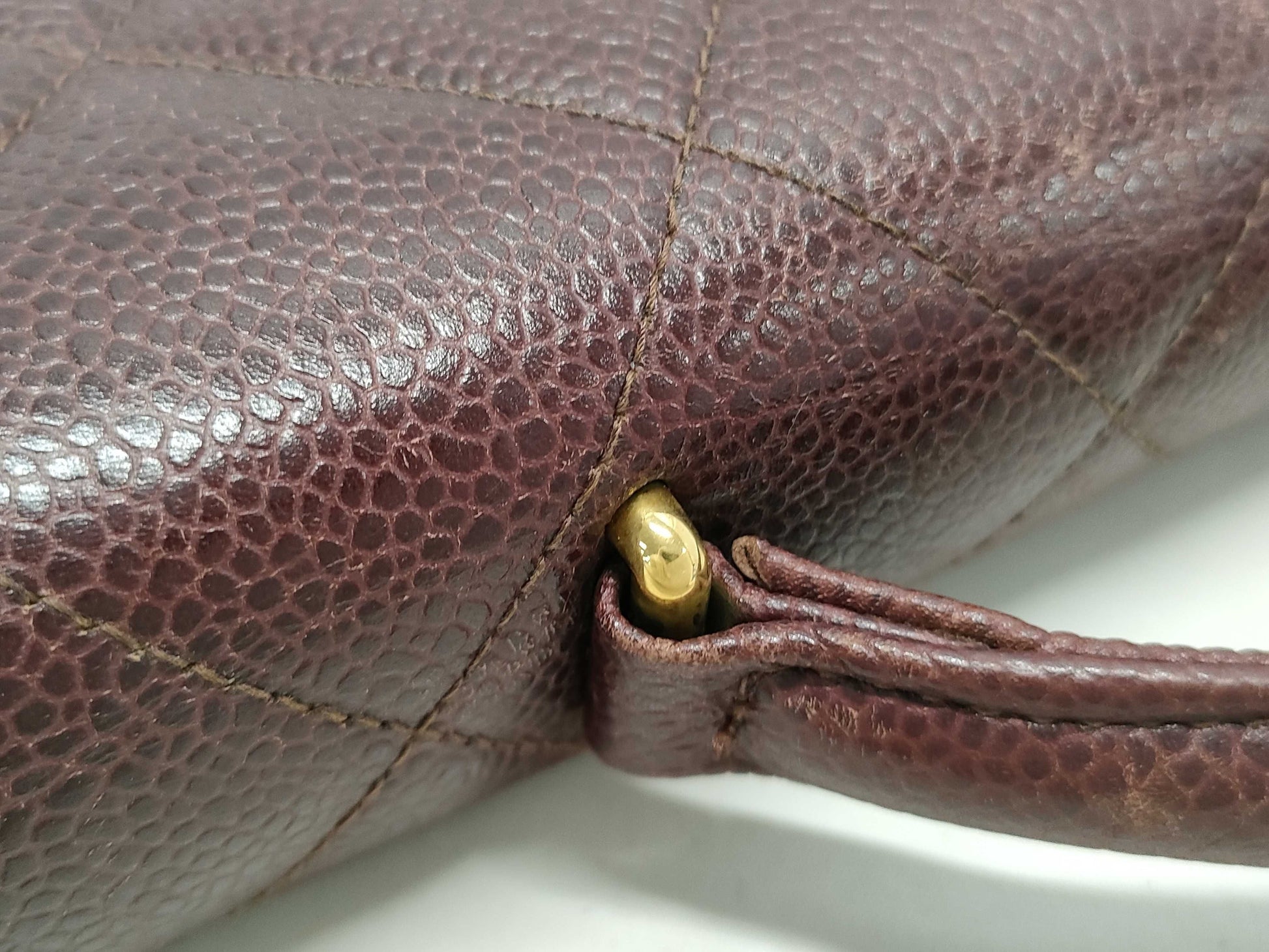 CHANEL Caviar Skin Coco Mark Briefcase with Gold Hardware Handbag