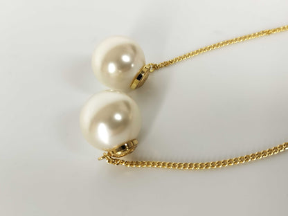 Dior Gold-Colored Faux Pearl Earrings