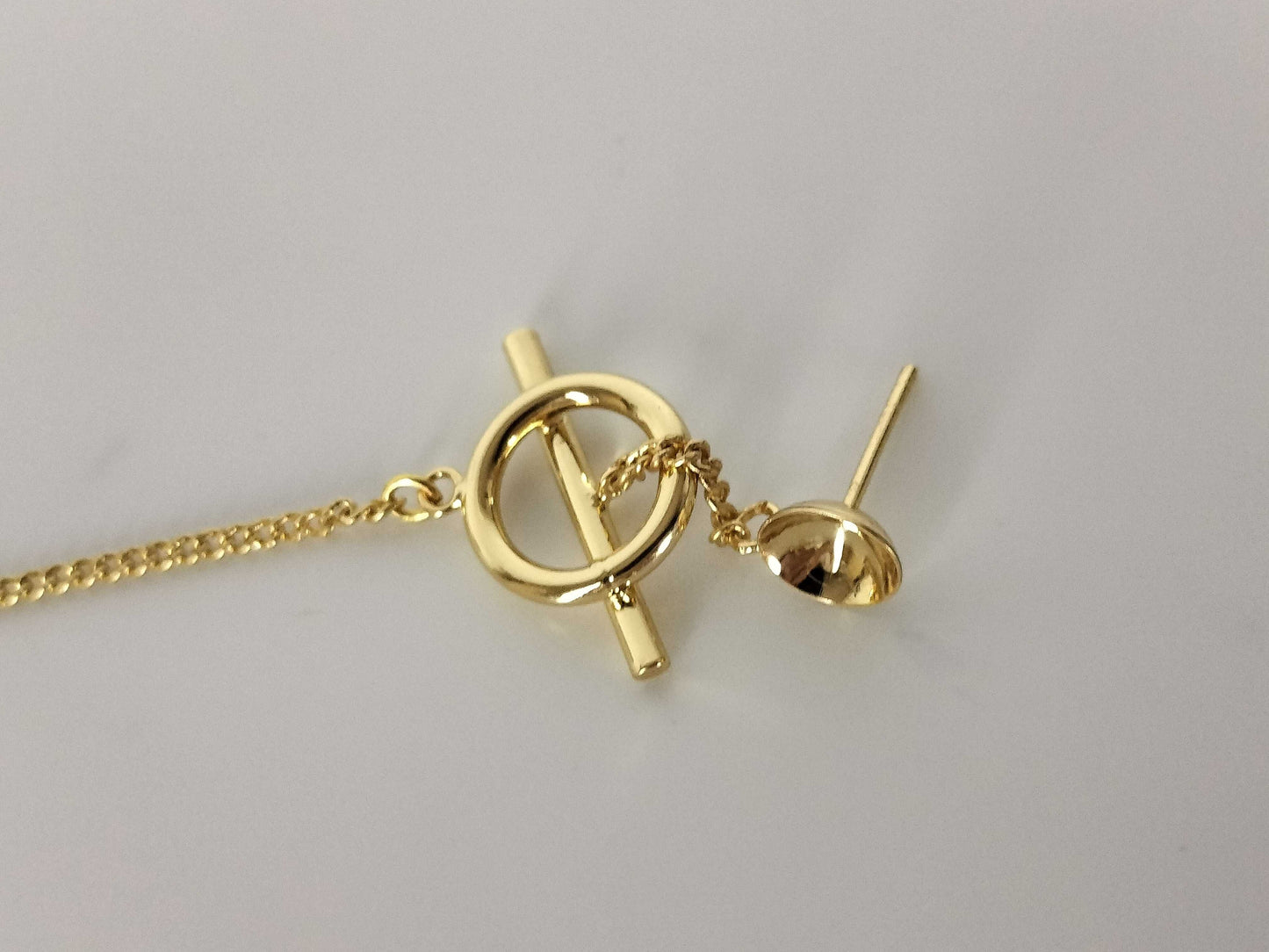 Dior Gold-Colored Faux Pearl Earrings