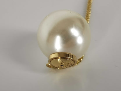 Dior Gold-Colored Faux Pearl Earrings