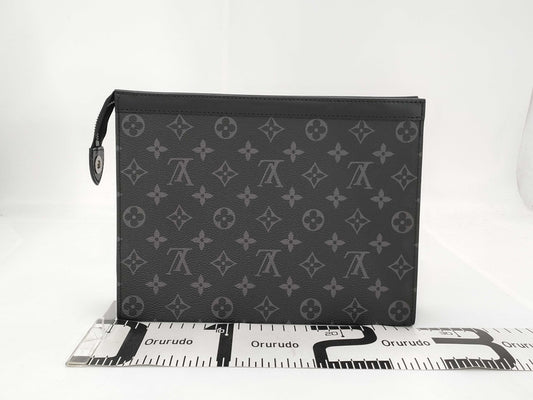 LOUIS VUITTON M61692 Monogram Eclipse Pochette Voyage MM Clutch Bag