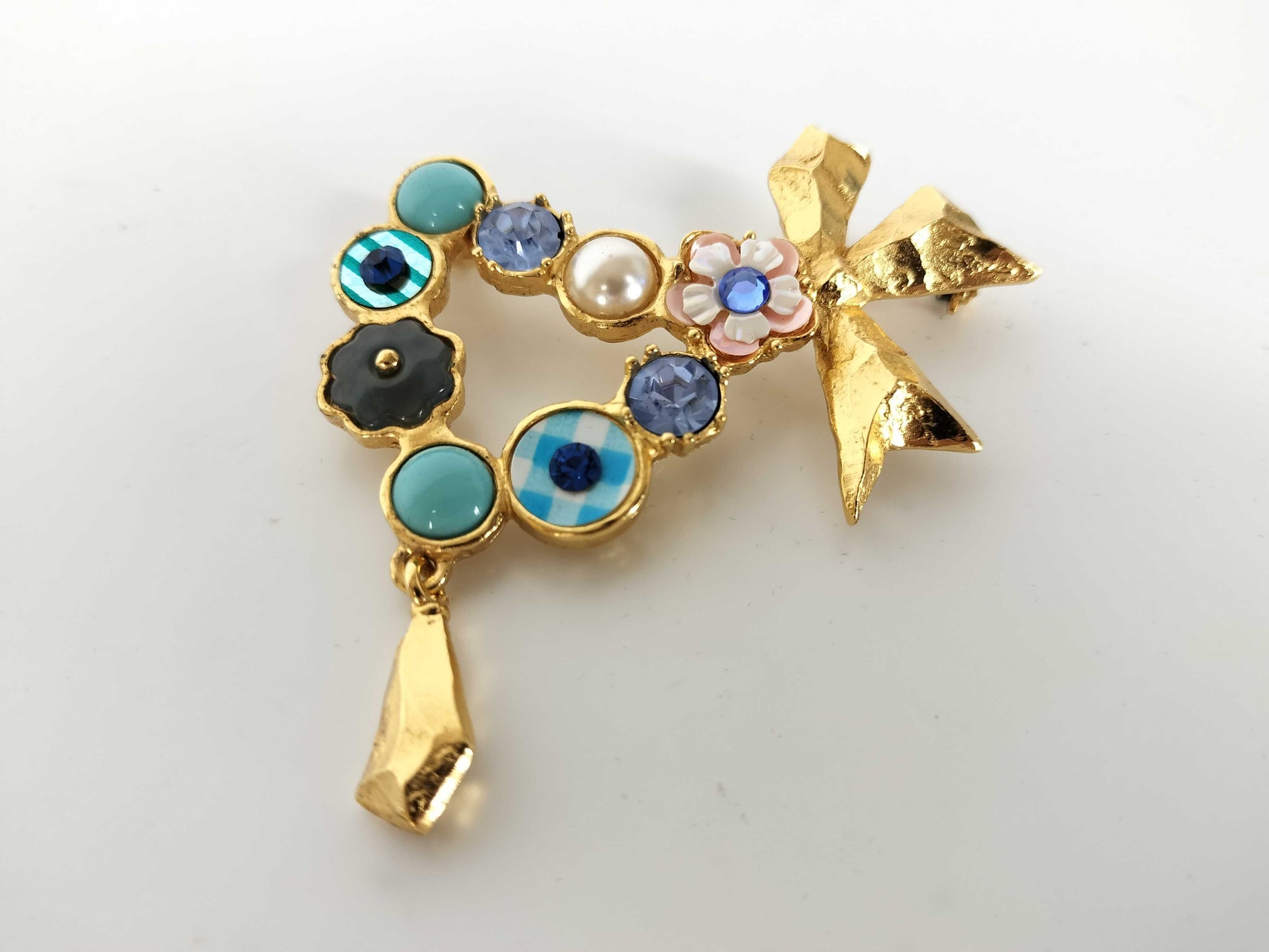 Christian Lacroix Blue Base Stone Brooch