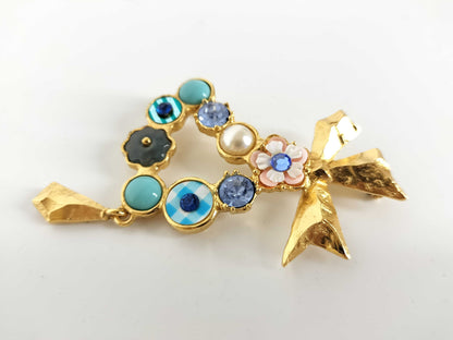 Christian Lacroix Blue Base Stone Brooch