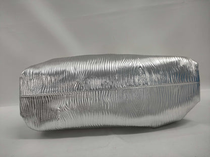 BOTTEGA VENETA Large Silver Pouch