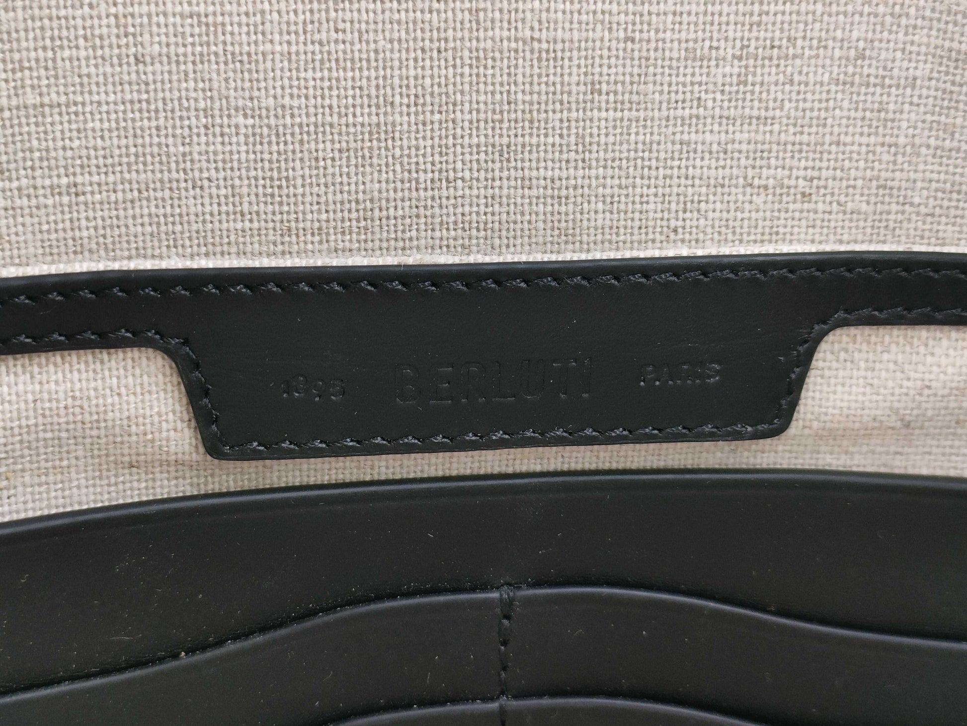  Berluti Rosewood Scritto Leather Pouch Bag