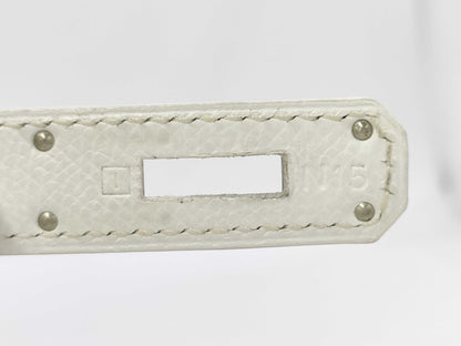 HERMES Kelly 28 Epson White SV Stamp □I Stamp Bag