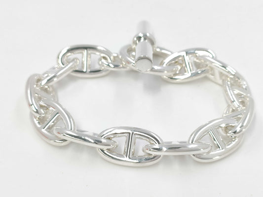 HERMES Chaine d'Ancre Silver GM Ag925 12 Links 67.7g Bracelet/Bangle
