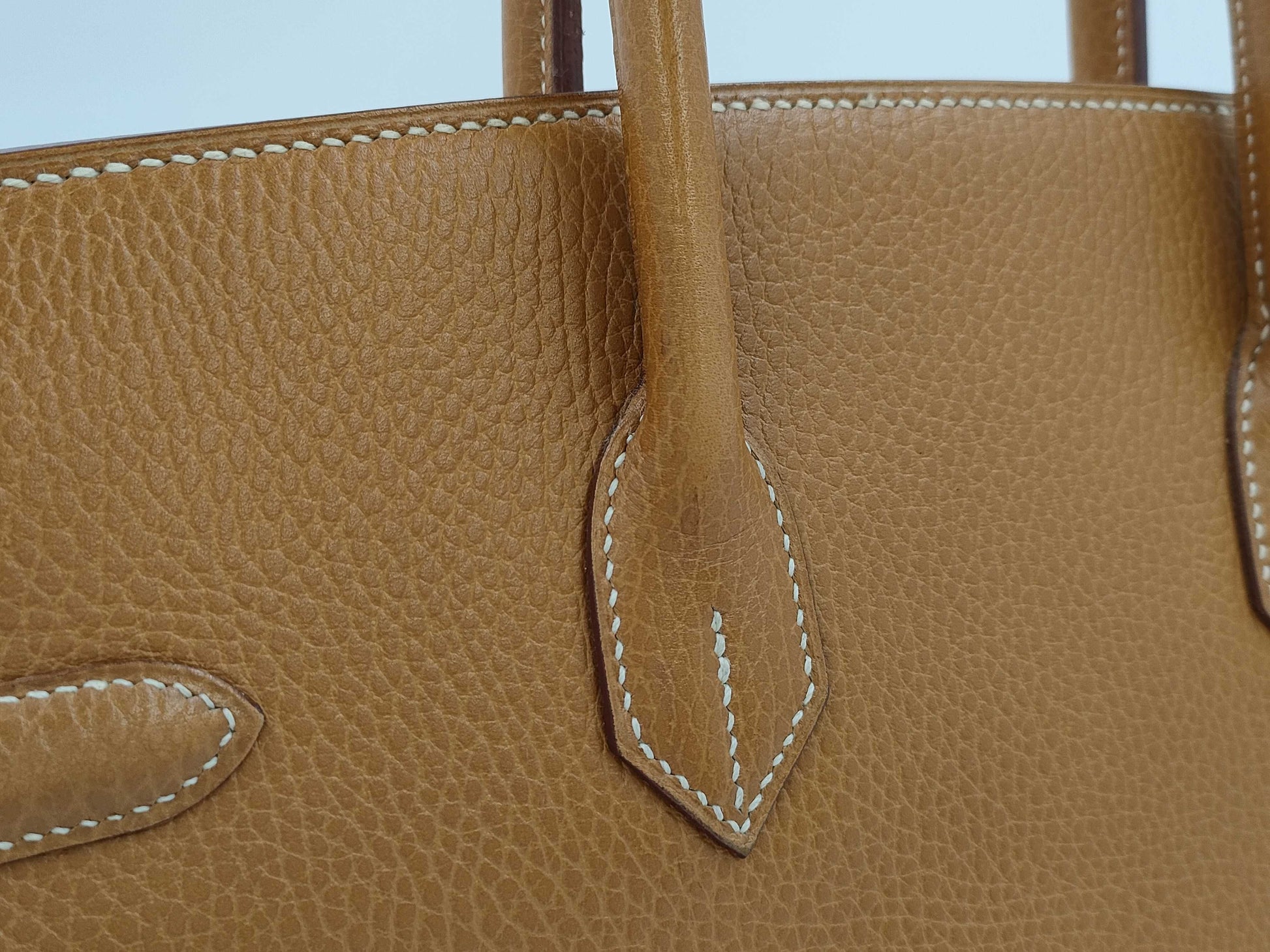HERMES Birkin 35 Ardennes Gold with GD Hardware and A Stamp