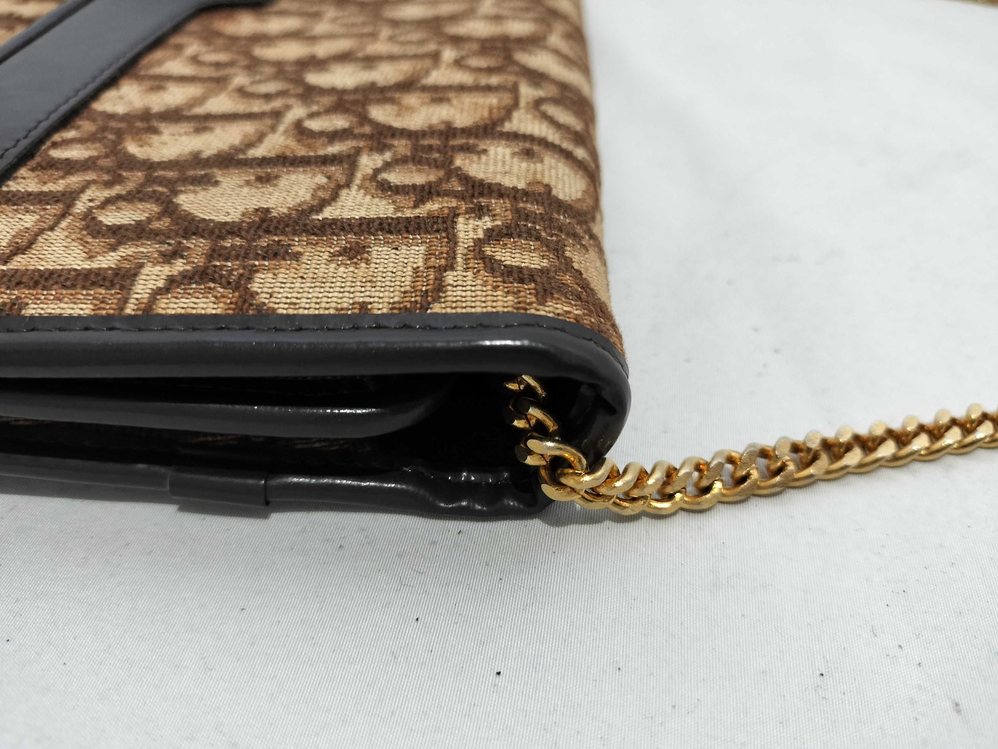 (10460_0348) Dior Trotter Old Shoulder Bag Gold Chain Shoulder Bag