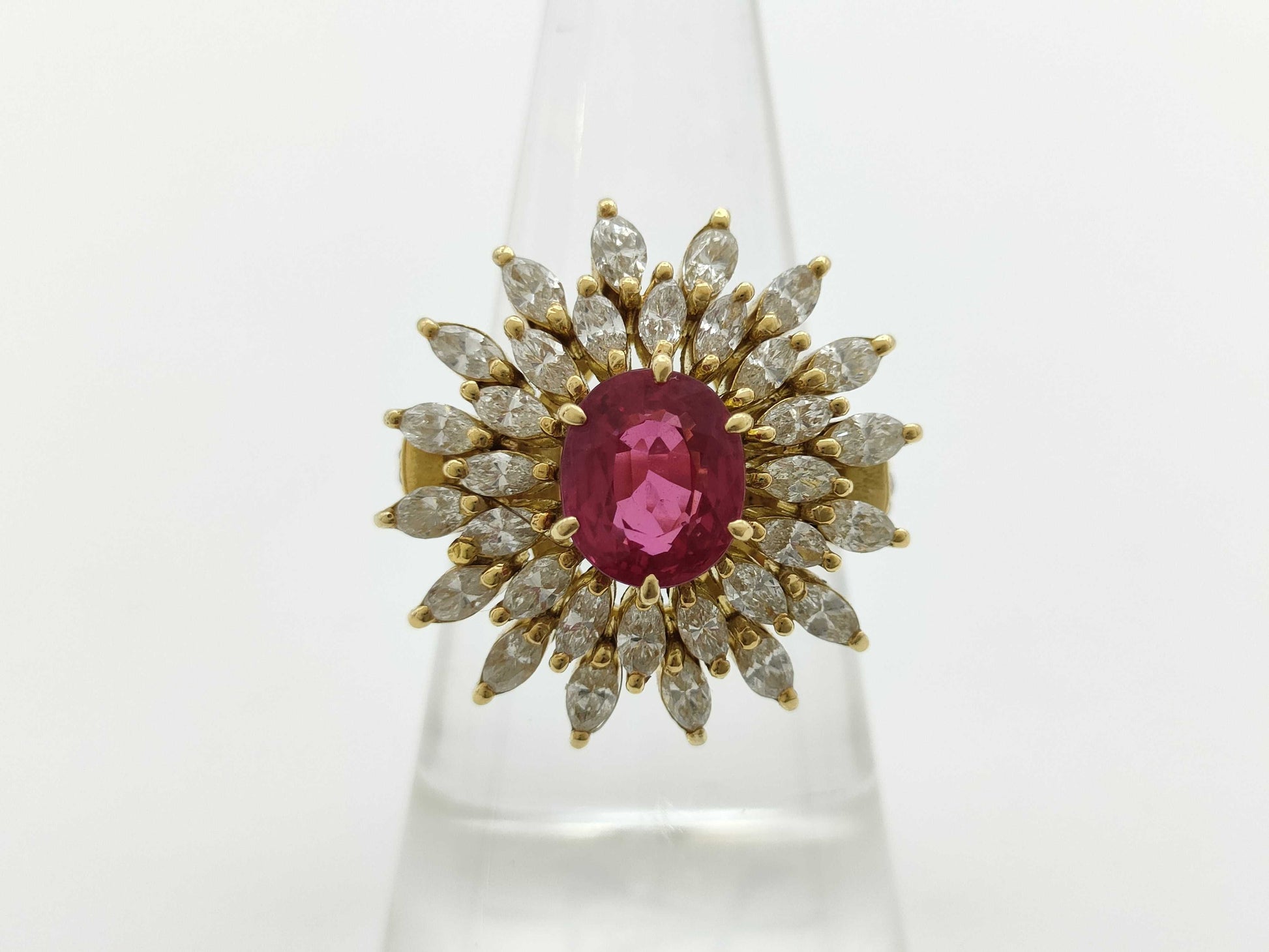 R2.56ct D1.70/0.20ct K18 11.7g Ring 