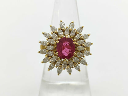 R2.56ct D1.70/0.20ct K18 11.7g Ring 