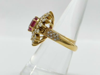 R2.56ct D1.70/0.20ct K18 11.7g Ring 