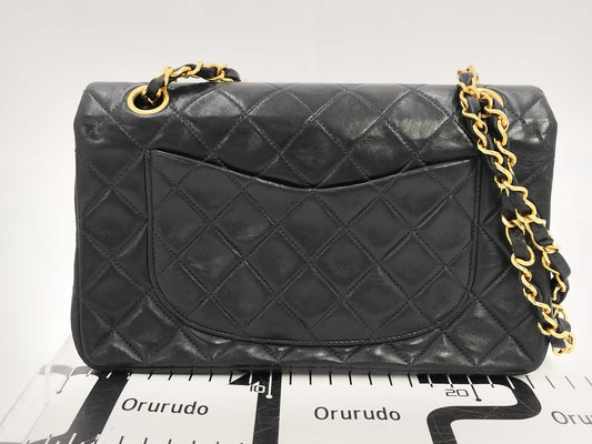 CHANEL Lambskin Matelasse 23 Double Flap Shoulder Bag