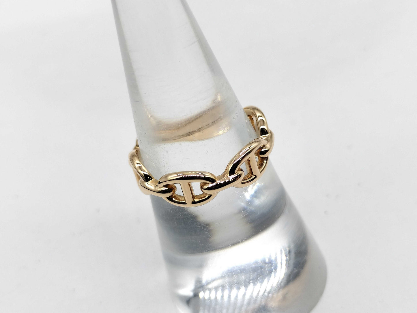 HERMES Chaine d'Ancre #55 PG Au750 4.2g Ring 