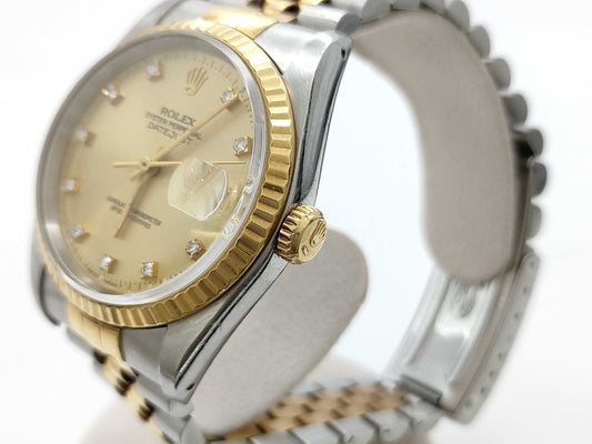 ROLEX 16233G X346846 Champagne Dial Boys' Watch
