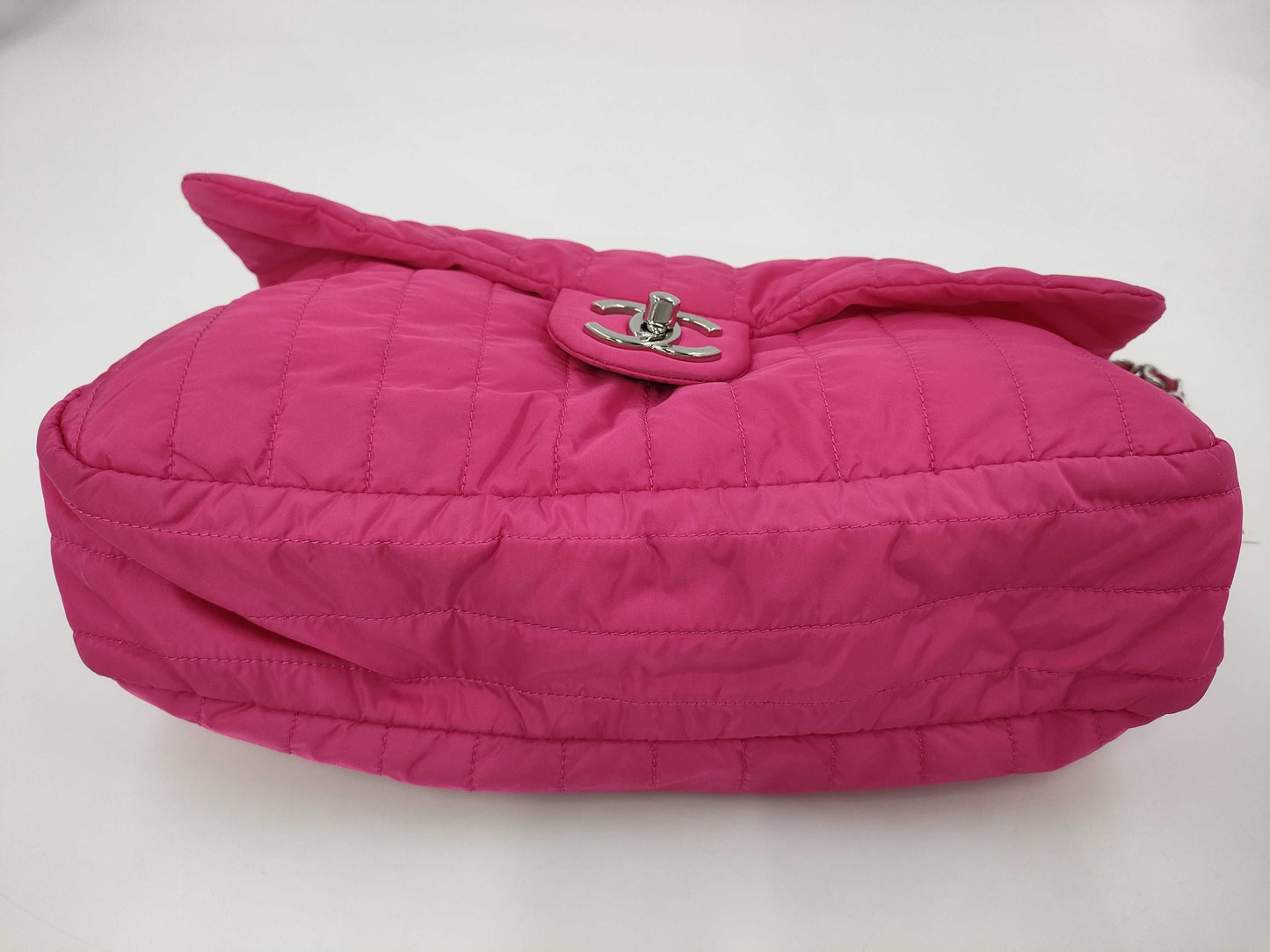 CHANEL Mademoiselle Nylon Chain Shoulder Bag, Pink, No. 16