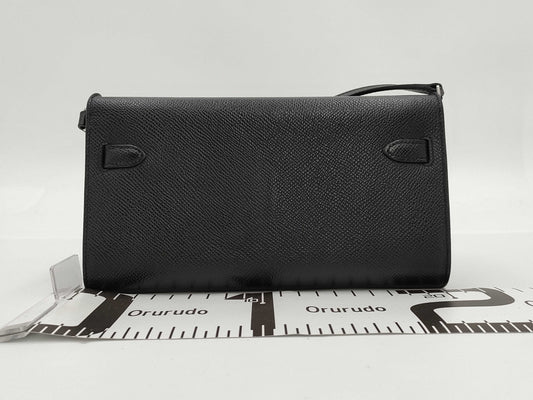 HERMES Kelly To Go Epson Black Shoulder Bag