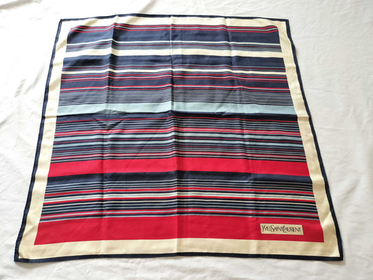 (10462_0316) SAINT LAURENT Silk Scarf Saint Laurent 2 Pieces Scarf