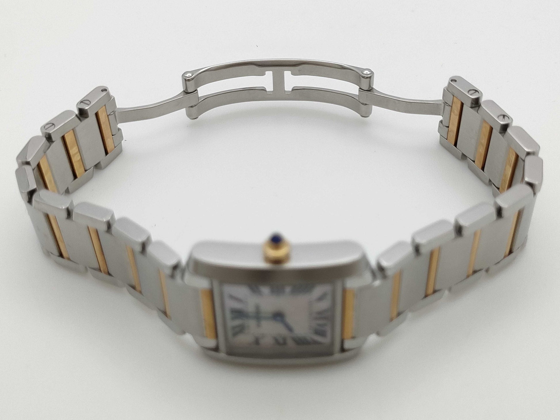 Cartier Tank Française SM W51027Q4 2384800592UF Pink Shell Dial Quartz Women's Watch