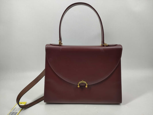 (10460_0125) Cartier Mast Mastline 2WAY Shoulder Hand Handbag