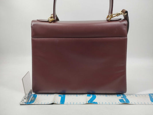 (10460_0125) Cartier Mast Mastline 2WAY Shoulder Hand Handbag