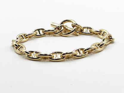 HERMES Schone Dunkle TPM YG 22 Frames AU750 20.0g Bracelet Bangle