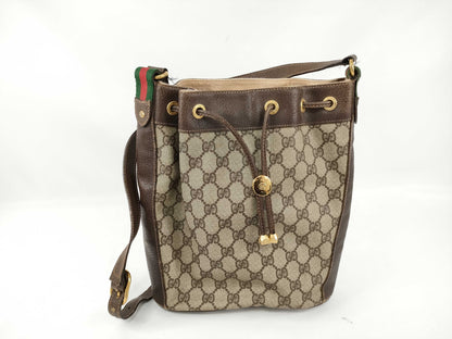 GUCCI GG Supreme Drawstring Shoulder Bag