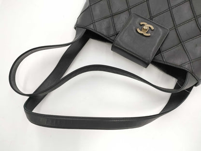 CHANEL Bicolor Lambskin Shoulder Bag with Warranty