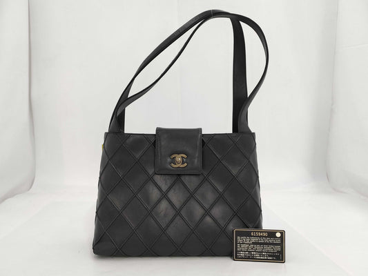 CHANEL Bicolor Lambskin Shoulder Bag with Warranty