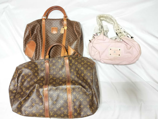 (10463_0042) LOUIS VUITTON Monogram Celine/Burberry/Bag 3 Pieces Boston Bag