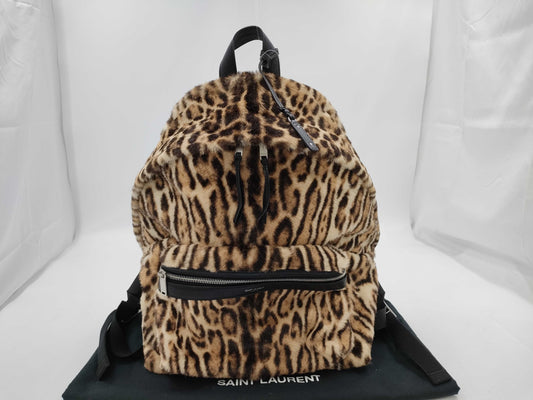Yves Saint Laurent Fur Backpack