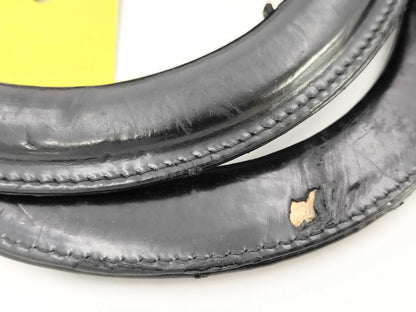 Dior Lady Dior Leather 2-Way Black Handbag with Deterioration, Surface Peeling, and Charm Missing