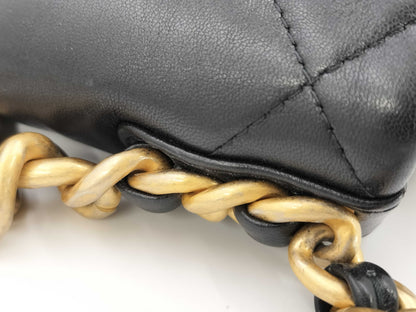 CHANEL Lambskin Chanel 19 Chain Shoulder Bag