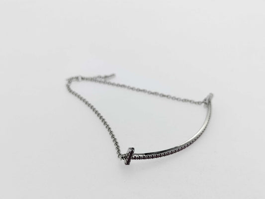 Tiffany & Co. T Smile Small Ruby WG Au750 2.9g Bracelet/Bangle 