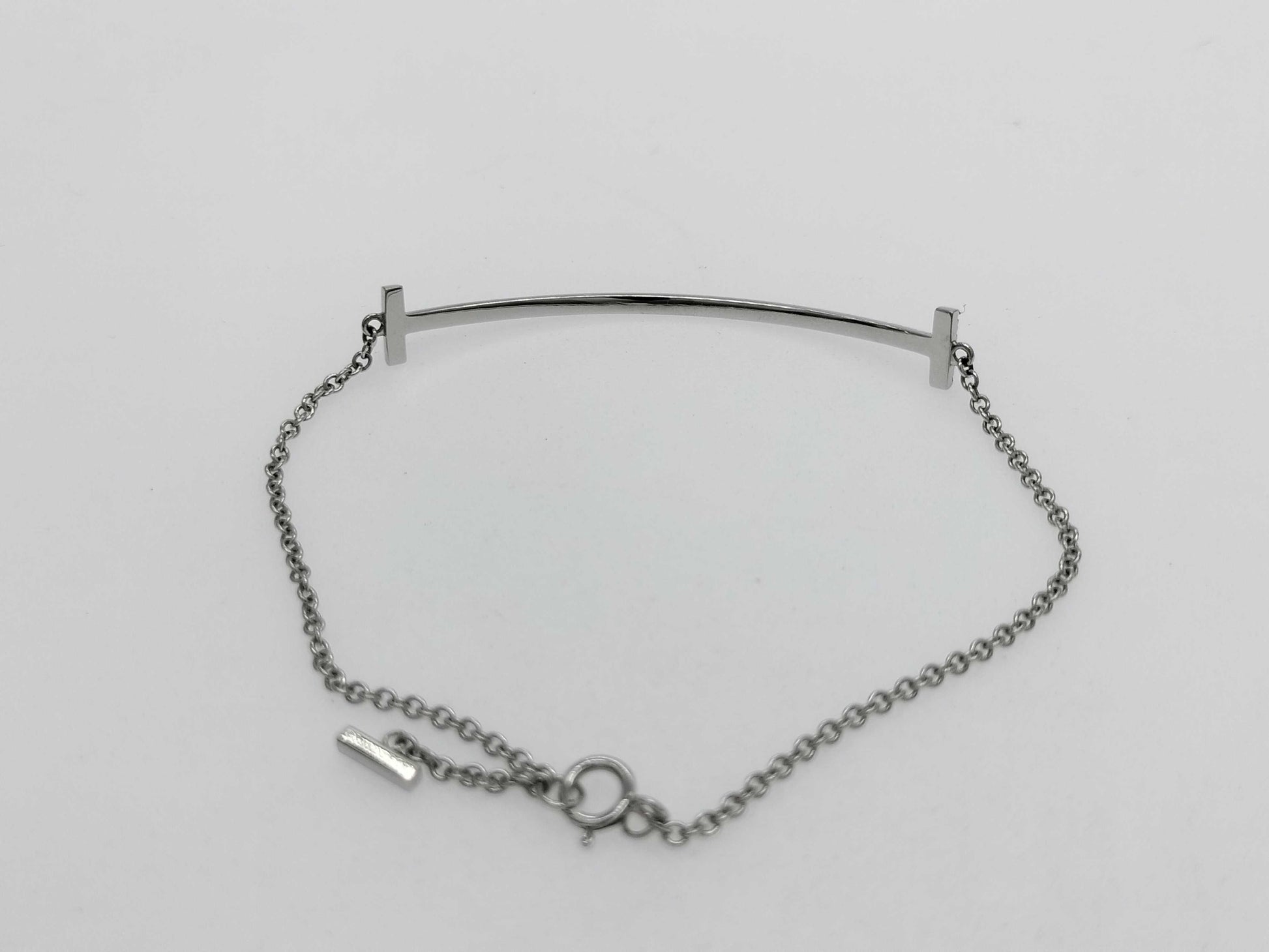 Tiffany & Co. T Smile Small Ruby WG Au750 2.9g Bracelet/Bangle 