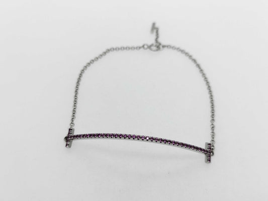 Tiffany & Co. T Smile Small Ruby WG Au750 2.9g Bracelet/Bangle 