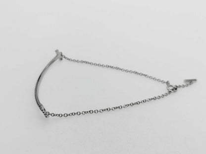 Tiffany & Co. T Smile Small Blue Topaz WG 750 2.7g Bracelet/Bangle 